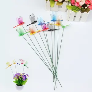 10pcs Realistic Lifelike 3D Dragonfly Garden Stakes, Movable Dragonfly Yard Ornaments, Modern Decorative Stems for Garden, Shop, Home Wall, Floral & Party Indoor/Outdoor Decoration