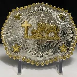 Western Style Praying Cowboy Buckle Hebilla Vaquera Oracion