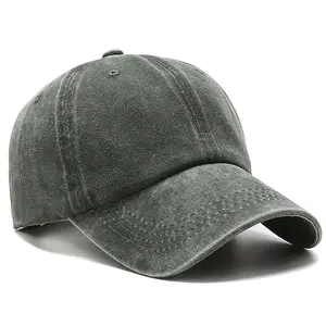 Men's Cotton Baseball Cap Polo Style Solid Adjustable Dad Hat