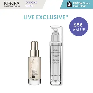KENRA PROFESSIONAL Platinum Luxe Shine Oil + Silkening Gloss Haircare Bundle, Hair Oil & Treatment for Styling