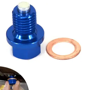 Magnetic Oil Drain Plug Bolt M10x1.25, Cnc Aluminum Screw for Yamaha Yz125, Suzuki Drz400s, Durable Motorcycle Hardware