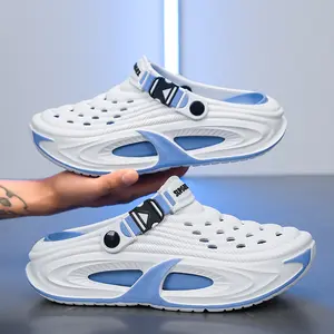 Men’s summer sport sandals — closed-toe slides for outdoor/beach/water activities, dual-use design, non-slip, wear-resistant