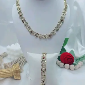 valdiviajewery #2633 High-Quality 14k Gold-Filled Necklace and Bracelet Set