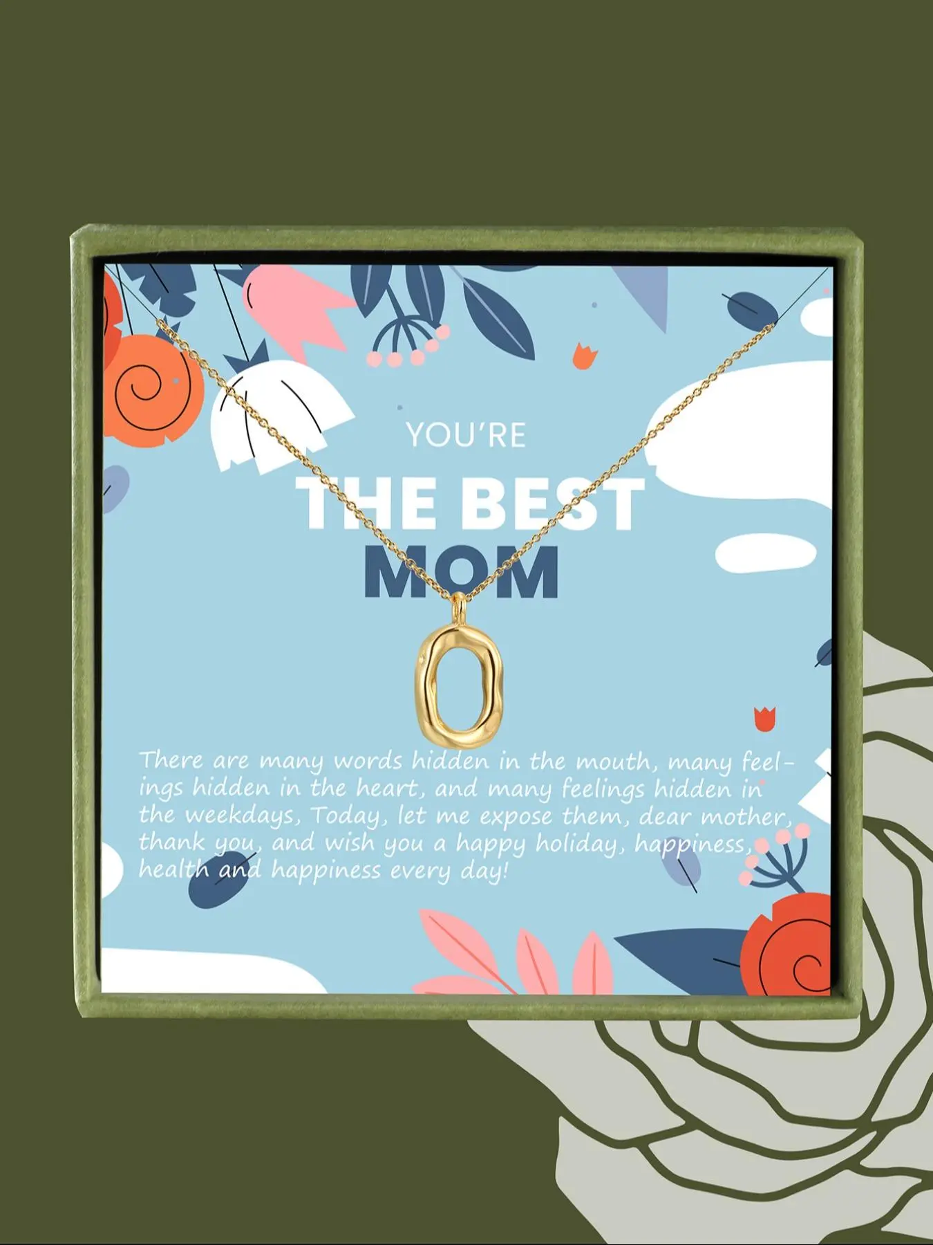 Women's Elegant Hollow Out Design Adjustable Pendant Necklace, Exquisite Trendy Pendant Necklace, Chic Jewelry As Gift for Mom with Gift Card