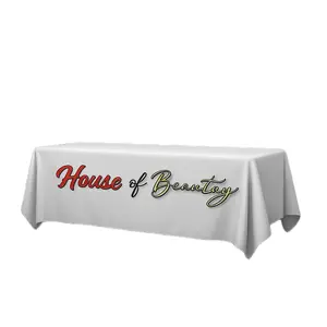 Custom Logo Tablecloth – Event Branding & Trade Show Cover