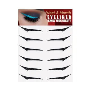 Wes&Month Reusable Eyeliner Stickers, Double Eyelid Stage Makeup Party Nightclub Cosmetic   extension kit 24