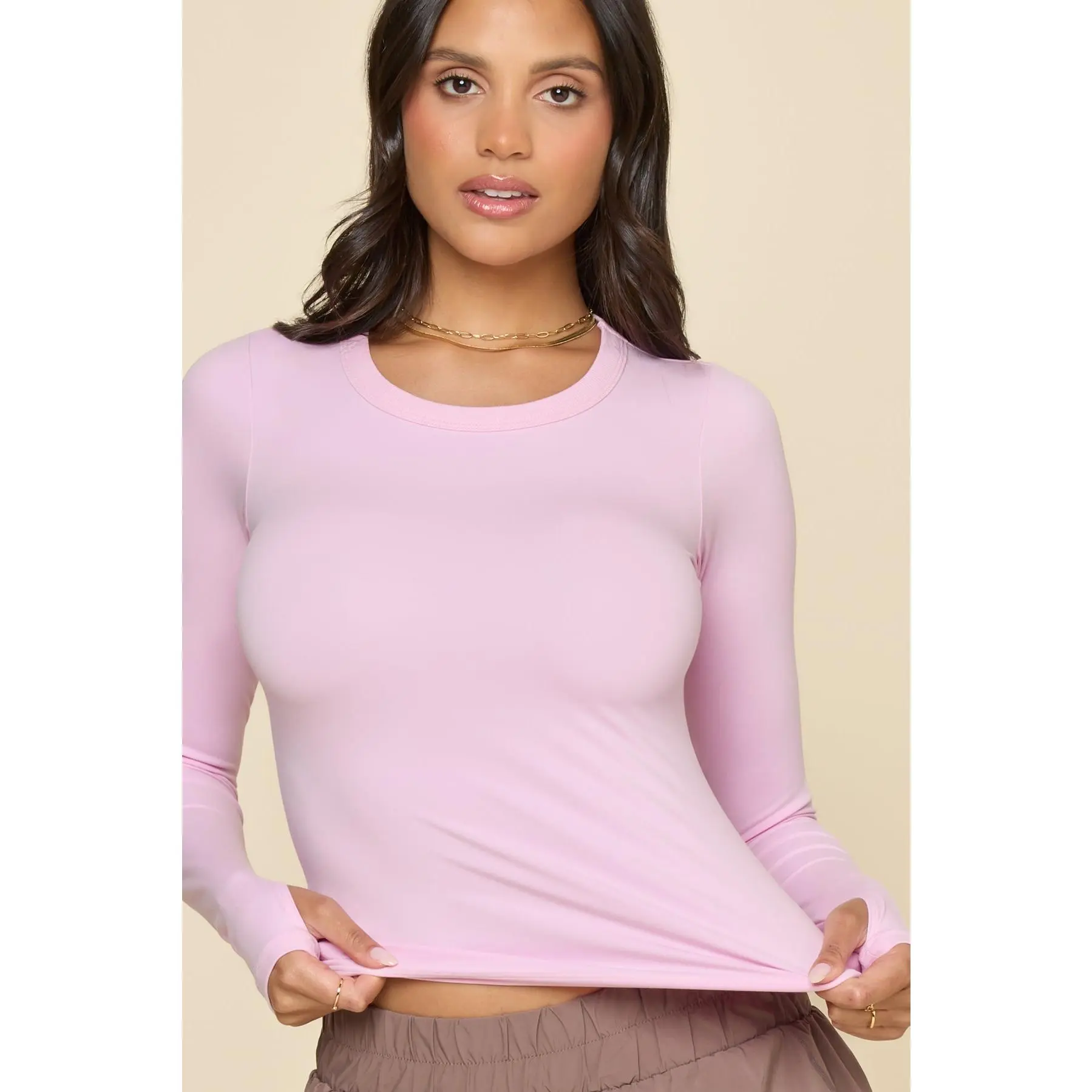 Call Me Baby Long Sleeve Top - Bubblegum