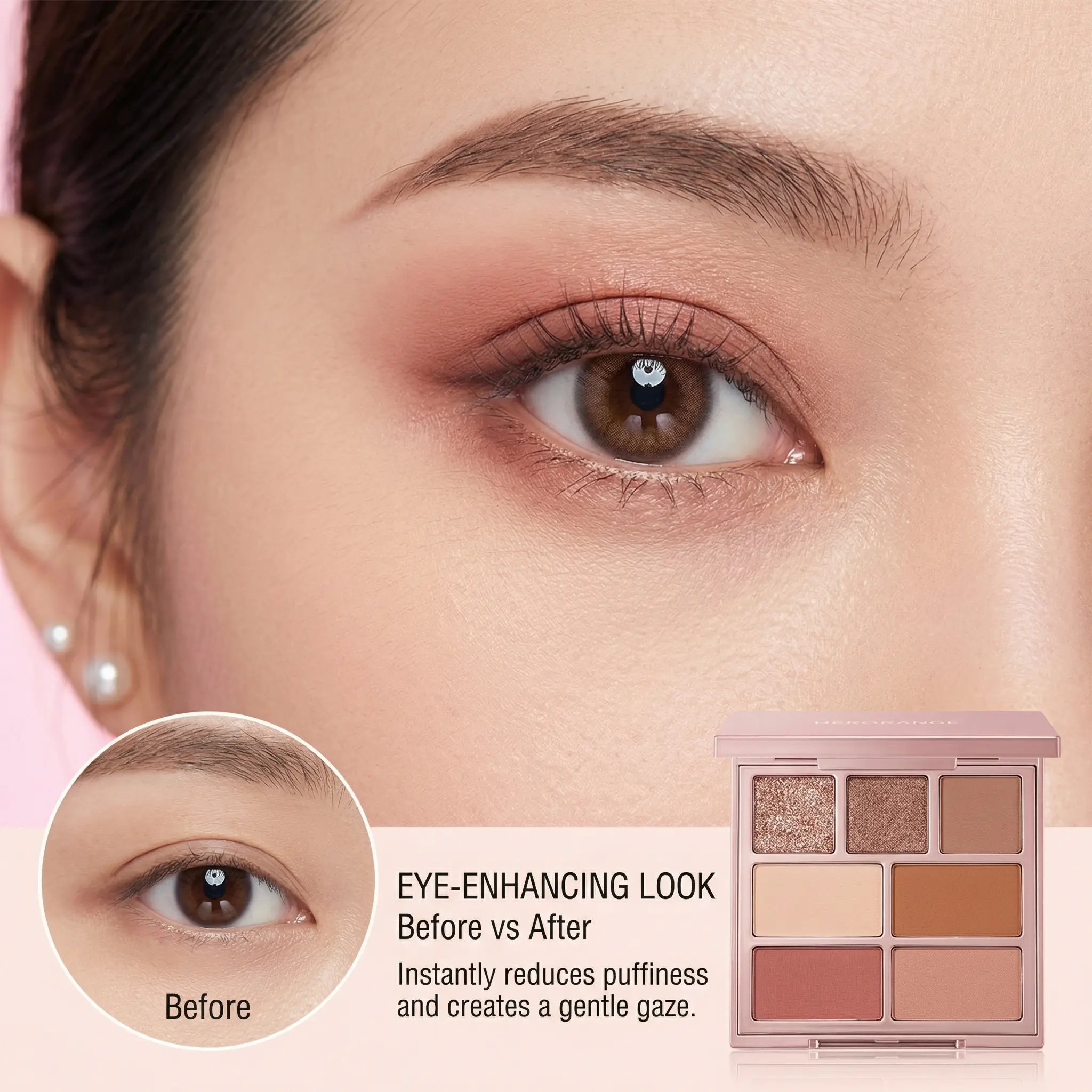 Summer 7-Color Eyeshadow  , Long Lasting Eye Makeup Products, High Pigmented Blendable Eyeshadow Powder Palette Cosmetic Products for Girl, Brown Makeup Products,  Eye Shadow Palettes, Neutral Eyeshadow Palette, Highly Pigmented Palette