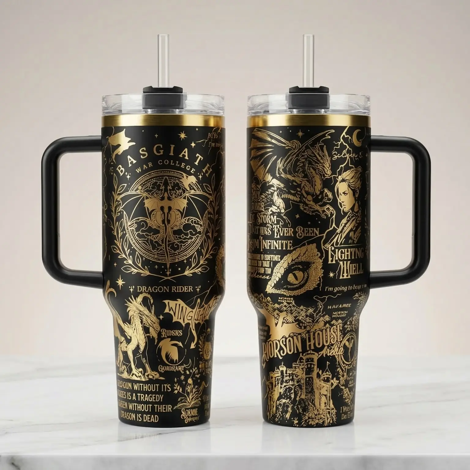 Basgiath War College Tumbler 40oz, The Empyrean Tumbler, Fourth Wing Tumbler