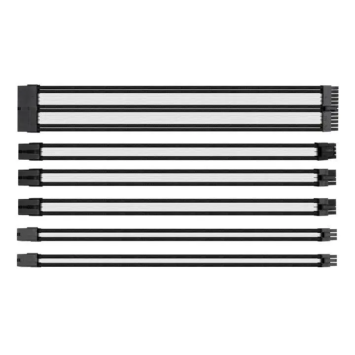 TtMod Sleeve Wire Cable Extension, White and Black