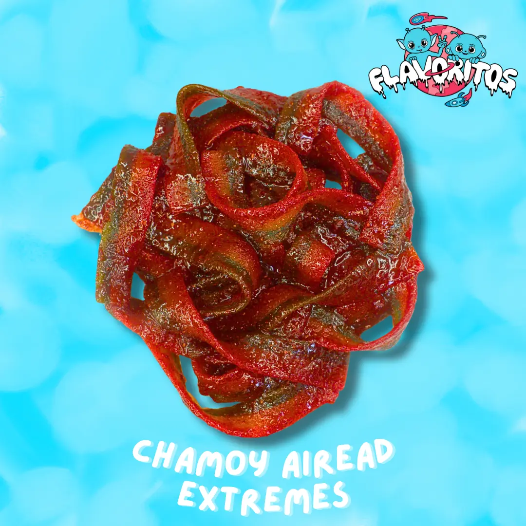 Chamoy Rainbow Sour Belts -Flavoritos Sweet and Chili Gummy Candy Snack Chewy Spicy Bonbon