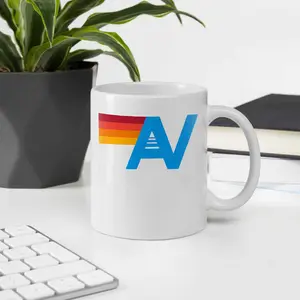 Aviator Nation Ver 2 Mug, Retro Vintage Coffee Cup, Lover Gift, Black and White 11oz and 15oz Drinkware