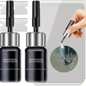 Car Windshield Repair Kit, 2 Counts Car Windshield Repair Resin with Accessories, Professional Car Window Repair Tool, Car Window Repair Kit, Windshield Crack Repair