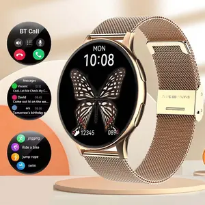 1.52 Inch Fashion SmartWatch Digital Watch with Multiple Health Tracker Sport Modes Notification Reminder Voice Assistant Motion Trajectory Custom Photo BT Call Sports SmartWatches For Women Gift Multifunctional