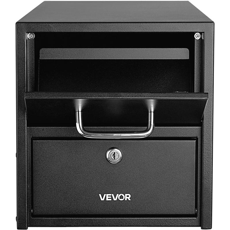VEVOR Post Mount Mailbox, Anti-Pry & Anti-Theft Mailboxes for Outside, Heavy Duty Lockable Mail Box with Magnetic Door, Weather-Resistant Metal Post Box for House Outside 21.06 x 10.63 x 11.22 in