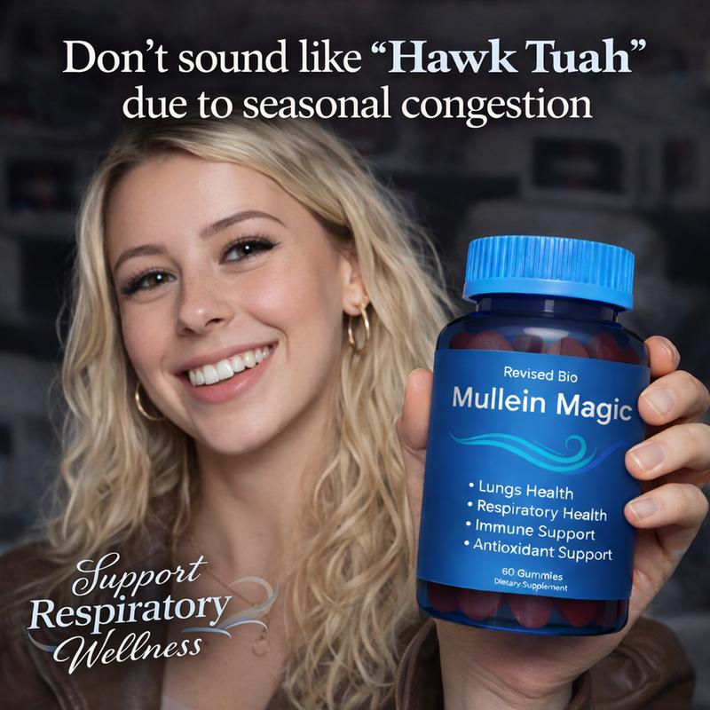 Mullein Magic Gummies- For Lungs & Respiratory Health, Mix Berry Falvor