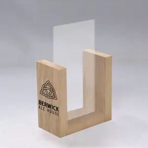 Table Tent with Wood Frame Base - 4x9 #DW701 Min 1