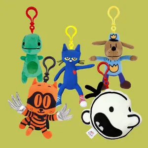 Favorite Characters Bag/Backpack Pull Collection - Tiny T. Rex, Dog Man's Cat Kid, Pete the Cat, Dog Man, and Diary of a Wimpy Kid's Greg