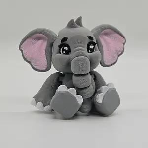 Baby Elephant Flexi Desk Pet Decor Small 3" home figurine