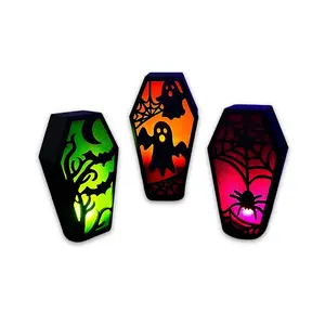 Set of 3 Halloween Coffin Storage Light Box 3D Printed for Halo