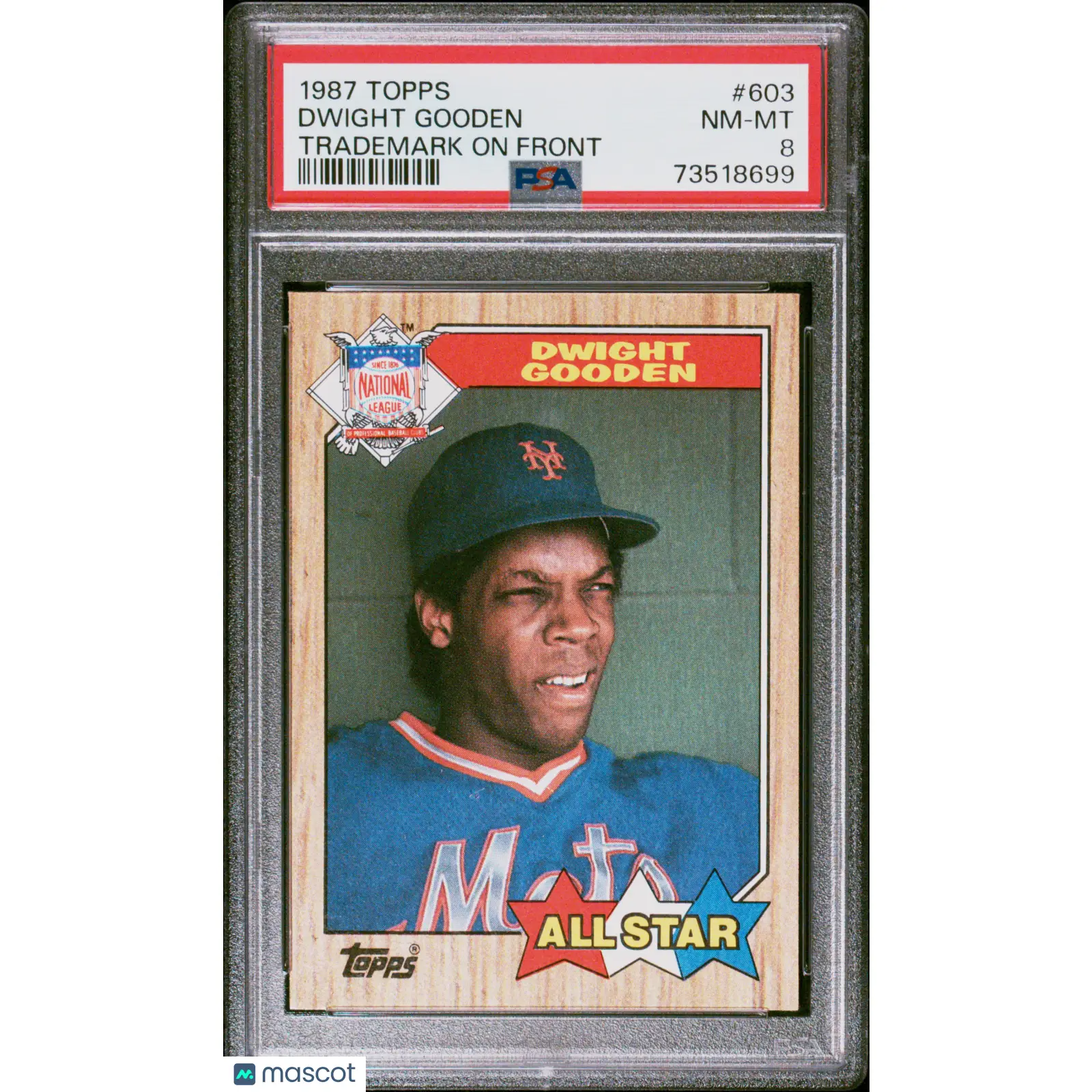 Dwight Gooden PSA 1987 Topps Baseball #603 8 73518699