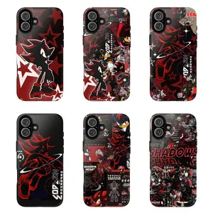 6 Styles Shadow the Hedgehog Electroplated Touch Phonecase, Gifts for Fans, for iPhone 17 16 15 14 13 12 11 & Samsung S25 24 23 22 21, Trending 25  V