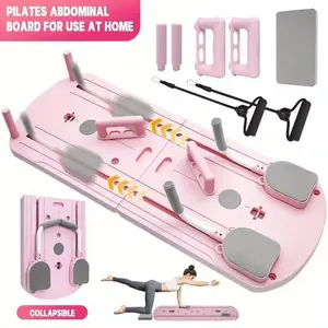 8-in-1 Foldable Pilates Board - Full Body Workout System with Resistance Bands, Stable Design, Compact Storage