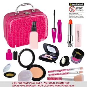 13-Piece Kid Pretend Makeup Set，Unable to makeup，, Realistic Design, Safe Non-Toxic Ingredients, Perfect Gift for Girls, Educational Toy for Pretend Play & Learning