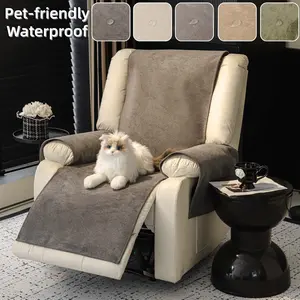 Pet Friendly Waterproof lounger cover, Soft Couch Seat Pad Protector, Anti Scratch Washable Recliner Chair Cover, Furniture Protection Mat for Armchair Single Seater, Washable Sofa Slipcover