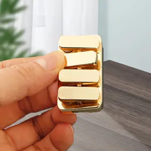 [Golden mini piano key toy] Portable Mini Golden piano key seesaw-zinc alloy novelty fidget gadget toy
