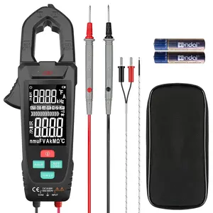 Digital Clamp Meter Multimeter for  Current & , Auto-ranging 9999 Counts  Tester with Flashlight Backlight, Measuring Temperature Continuity Diode NCV