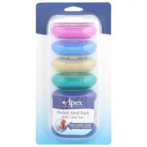 Apex Pocket Med Pack with 7-Day Tray, 1 Tray