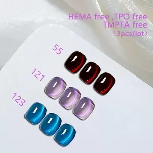 NO.55 ,121,123Cat Eye Nail Gel Polish 3 Colors/Set 10ml  Cat Eye Nail Polish UV LED Soak Off Nail Gel Salon Nail Gel DIY At Home Manicure  Hema Free TPO Free