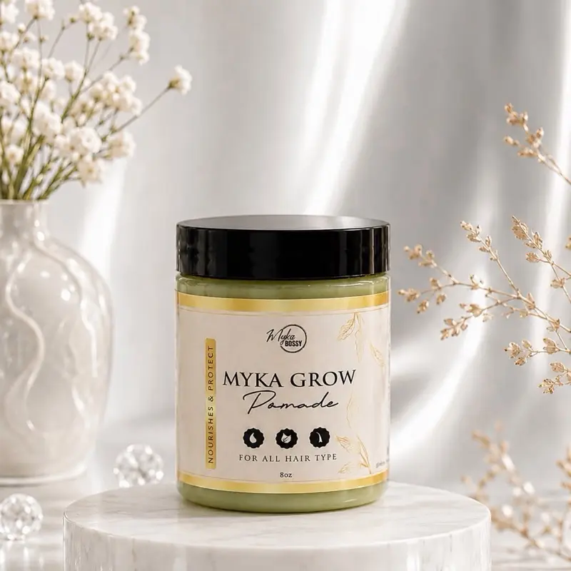MYKA BOSSY COLLECTION Grow Pomade, a Daily Hair Care Product for Healthy Hair Growth and Styling, 8 oz, Hair Care Products, Daily Care