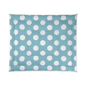 Blue Polka Dot Comforter - Cozy Bedding for Home Decor