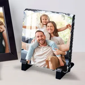Personalized Photo Rock Slate Frame - Custom Stone Plaque Picture Frame