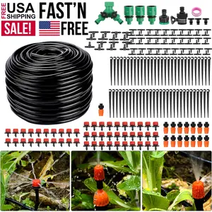 200pcs 164FT Drip  Kit Garden  System Plant Watering Drip Heavy Duty Stainless Steel Hose white Expandable High-Pressure Retractable Outdoor Wood Burning Fire Pit with Grill raingun sprinkler irrigation Self-Watering Tissue Culture