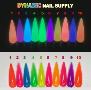 Colored GLOW IN THE DARK Acrylic & Dipping Powder For Nails Colored GLOW IN THE DARK Acrylic & Dipping Powder For Nails