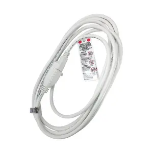 Projex  Outdoor 15 ft. White Extension Cord