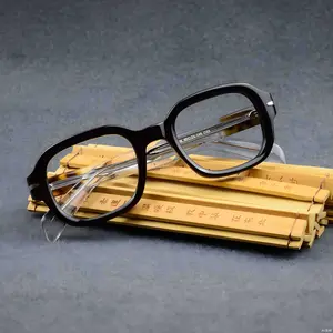Acetate Thick Vintage Eyeglass Frames Square Reading Glasses Men Unisex Top Quality Brand New Fashion Product