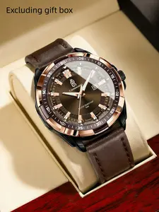 Original classic quartz strap men's watch, fashionable and casual men's waterproof night light dating calendar sports watch, Casual trendy wristwatch, the best gift for boyfriends