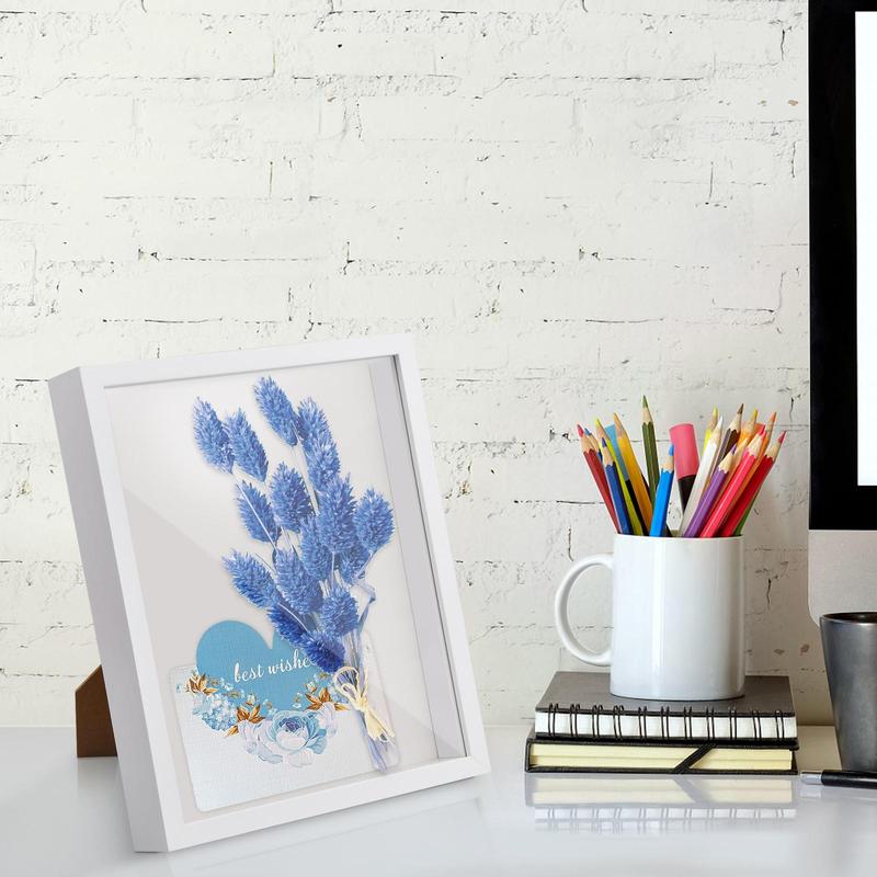 Wooden 3D Photo Frame, 1 Count Wall Mounted & Standing Photo Frame, Deep Picture Frame Display Box for Tabletop Wall Office Dormitory Living Room