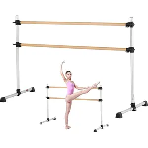 VEVOR Ballet Barre, Barre Bar for Home, Freestanding Portable Ballet Stretching Dance Bars, Height Adjustable Anti-Wobble Fitness Gym Studio EquipmentVEVOR Super Brand Day