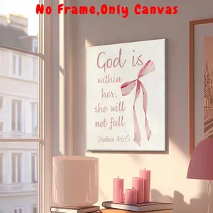 Bible Verse Pattern Unframed Painting, 1 Count Modern Artistic Wall Art Canvas Printing, Wall Decor for Home Living Room Bedroom, Ornaments, Decoration Items