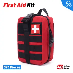 373PCS Outdoor First Aid Kit – Portable Emergency Bag for Hiking, Camping & Hunting | Multi-Purpose Survival Medical Supplies Healthcare Travel Safety Kit Wound Closure Kit Travel Friendly Kit