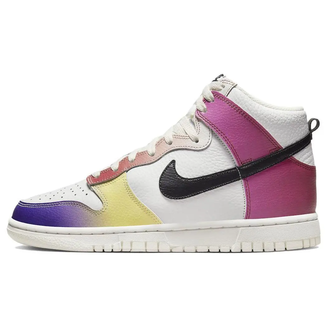 Nike Dunk High Multi Color Gradient Cushioned Durable Skate Shoes Women's FD0802-100