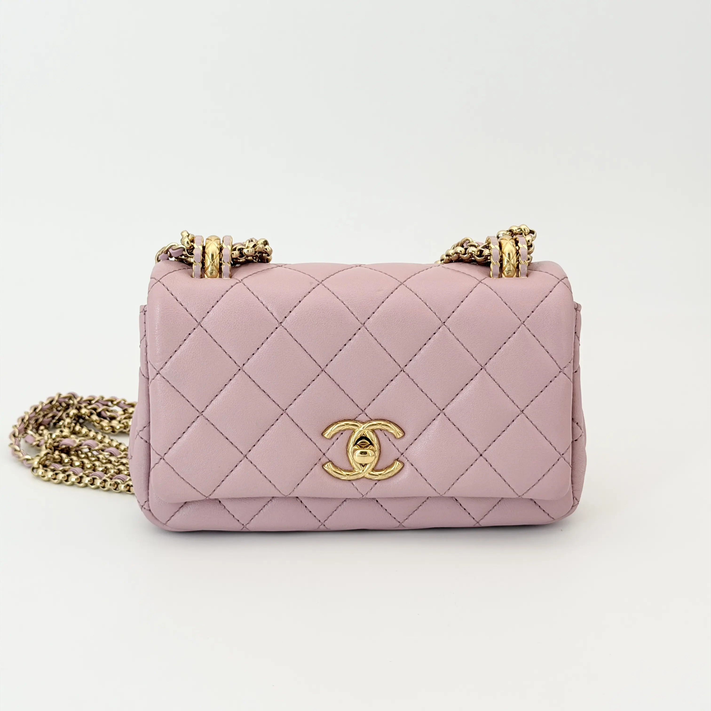 Pre-owned CHANEL lambskin Crossbody bags Pink Flap Crossbody Bag