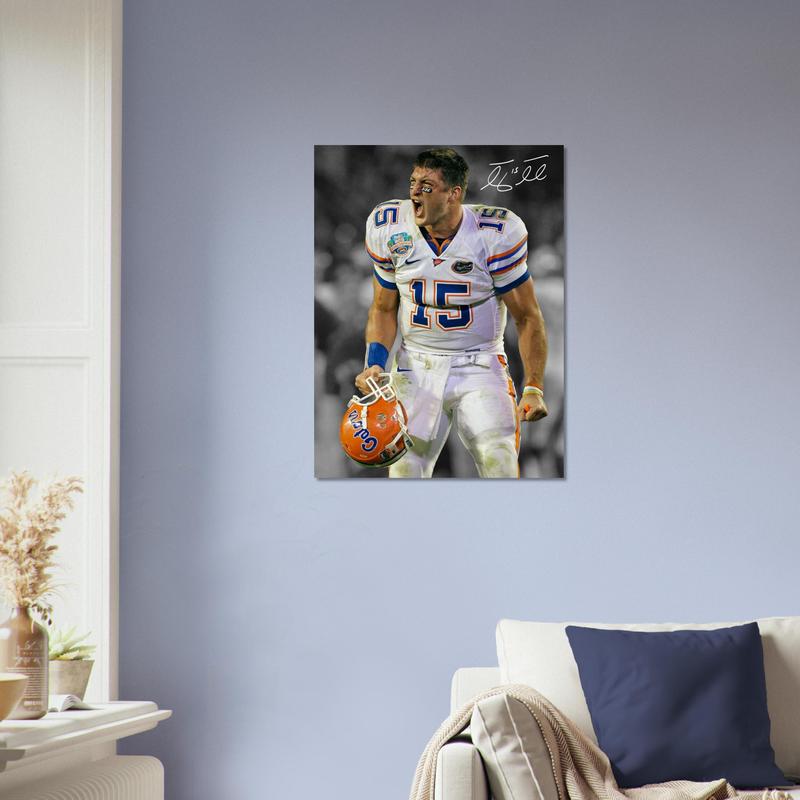 Tim Tebow Florida Gators Poster, Heisman Winner Wall Art
