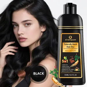 Jet Black 5-in-1 Dye | Argan Oil & Biotin | 30-Min Gray Fix | Frizz Control & High Gloss | 16.9fl oz | All Hair Textures
