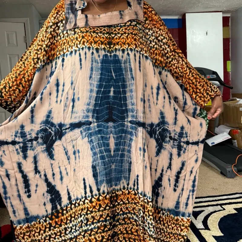 Grand Boubou Traditional African Dashiki Robe for Men - Loose-Fit, Breathable Cotton Kaftan for Casual Wear